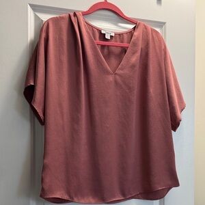 Bar III Mauve V-Neck Blouse